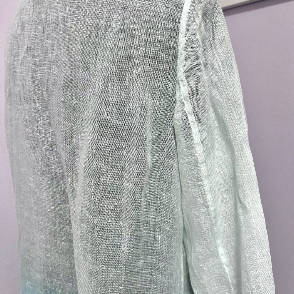 Eileen Fisher ombré linen button down Top‎ S - Picture 7 of 9